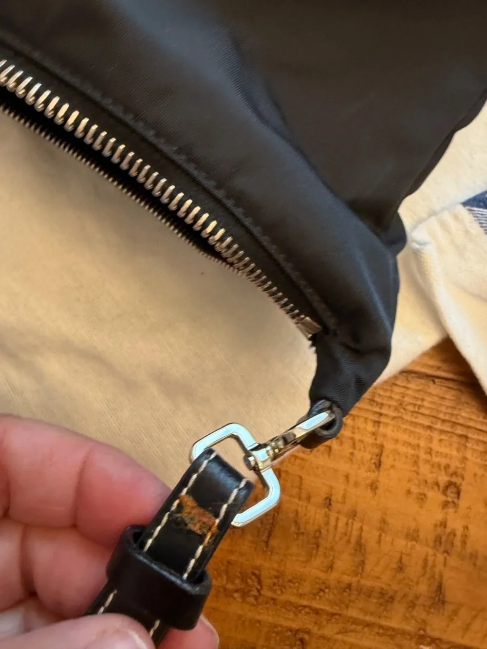 Prada Nylon Mini Hobo Shoulder Bag, Black